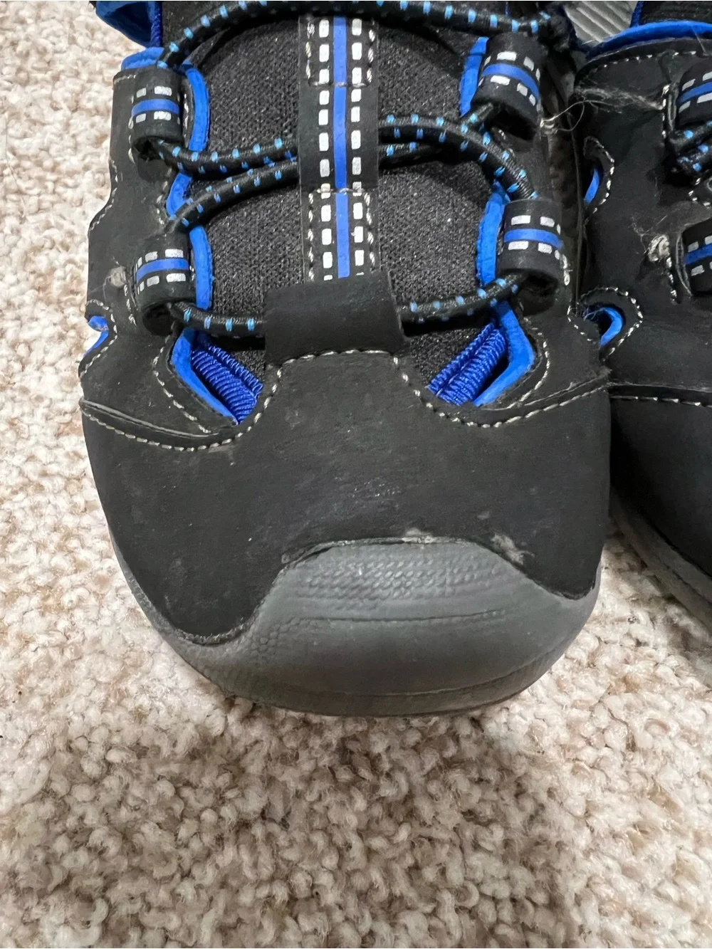 Kids Black and Blue Active Sandals - Secure Velcro Closure
